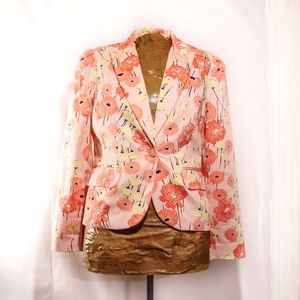 Apostrophe Pink Floral 6 Petite Blazer